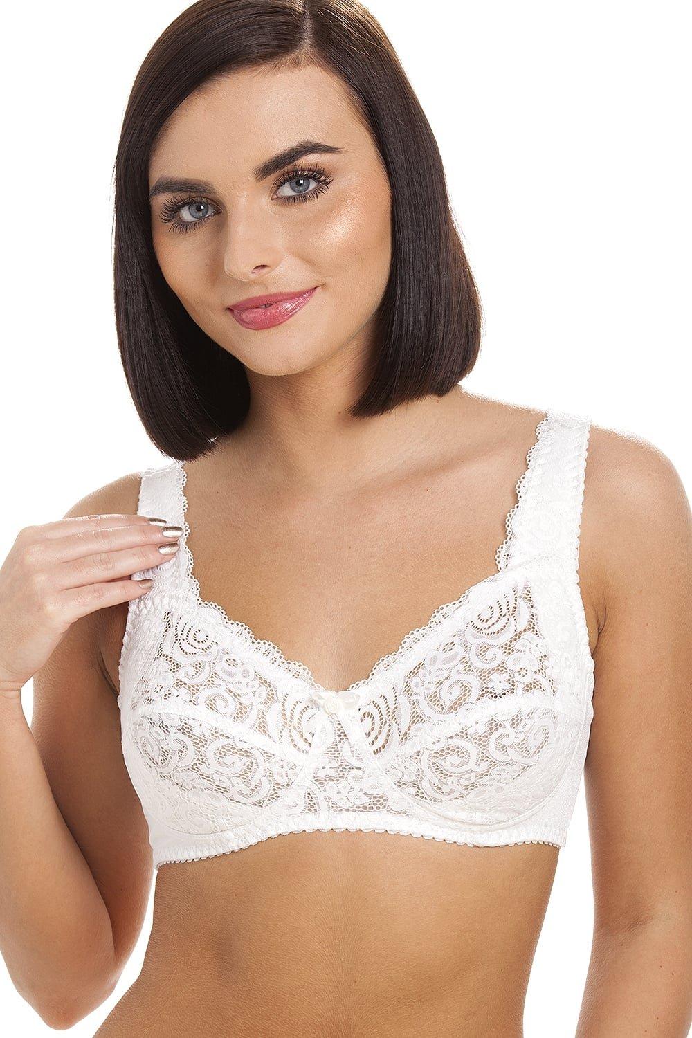 Camille Womens White Soft Cup Non-Wired Bra