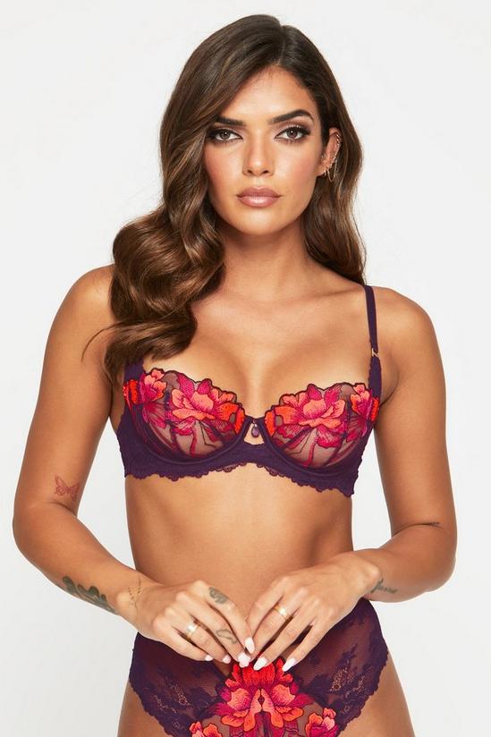 Buy Ann Summers Purple The Truthful Non Padded Floral Balcony Bra