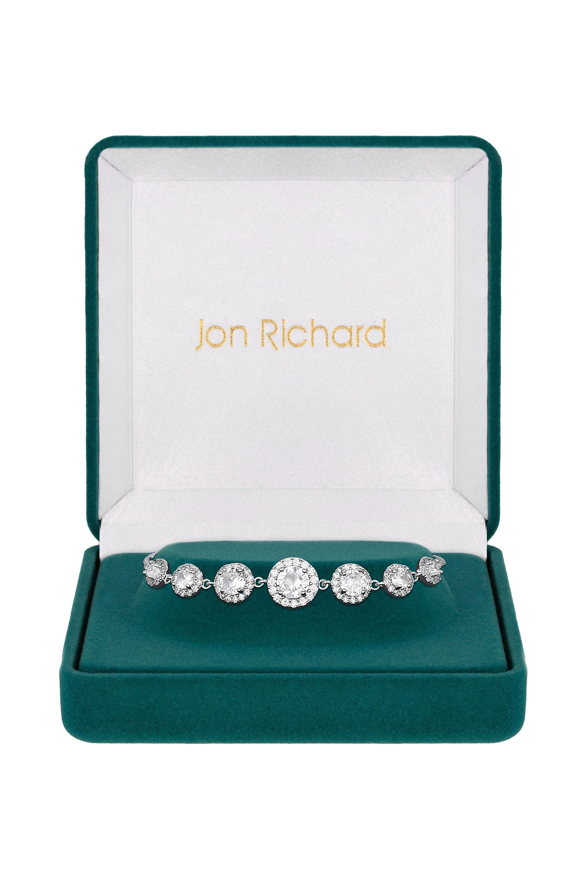 Jon Richard Rose Gold Plated Center Stone Tennis Toggle Bracelet -  Jewellery from Jon Richard UK
