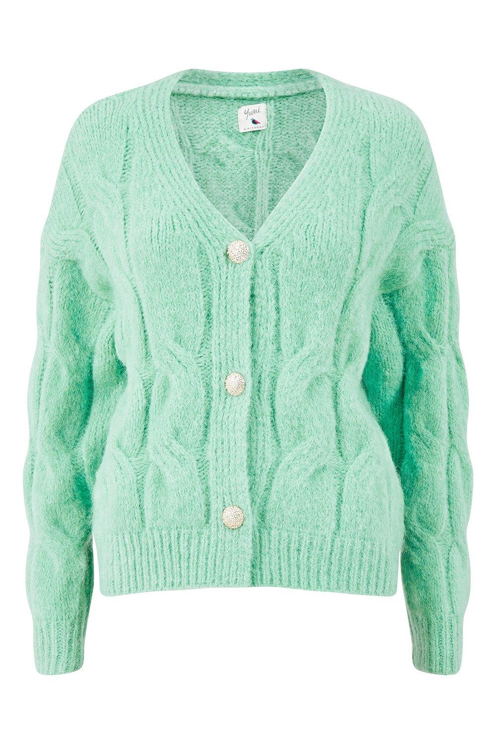 Mint green cardigan on sale sweater