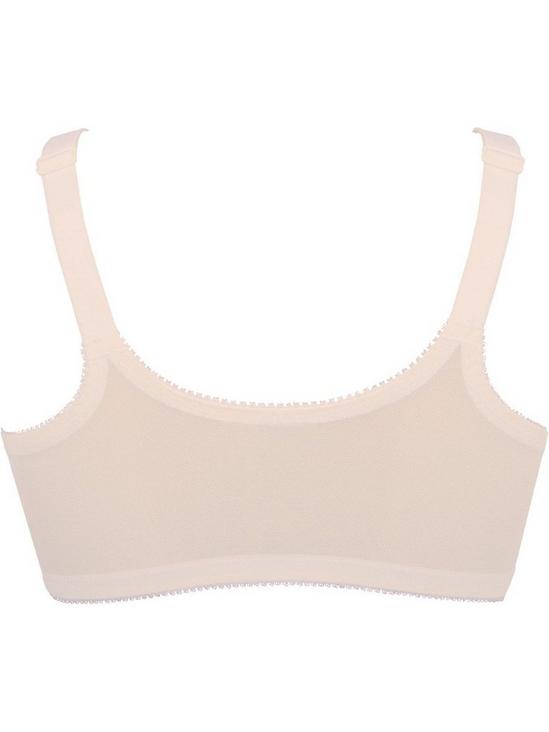 Classic Full Cup Front Fastening Bra - Beige