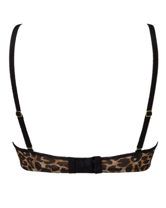 Glossies Leopard Sheer Moulded Bra - Animal Print