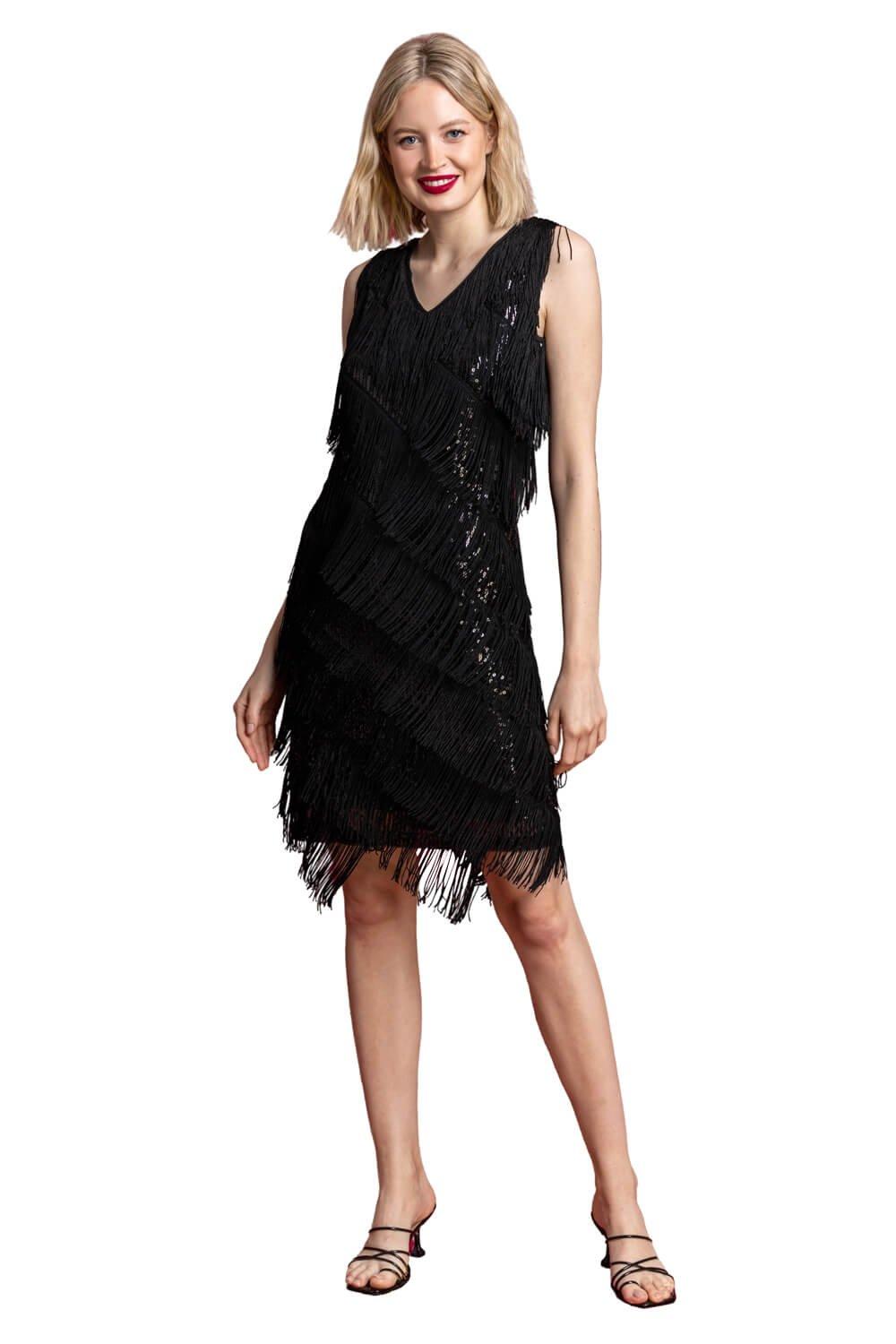 Roman fringe clearance flapper dress