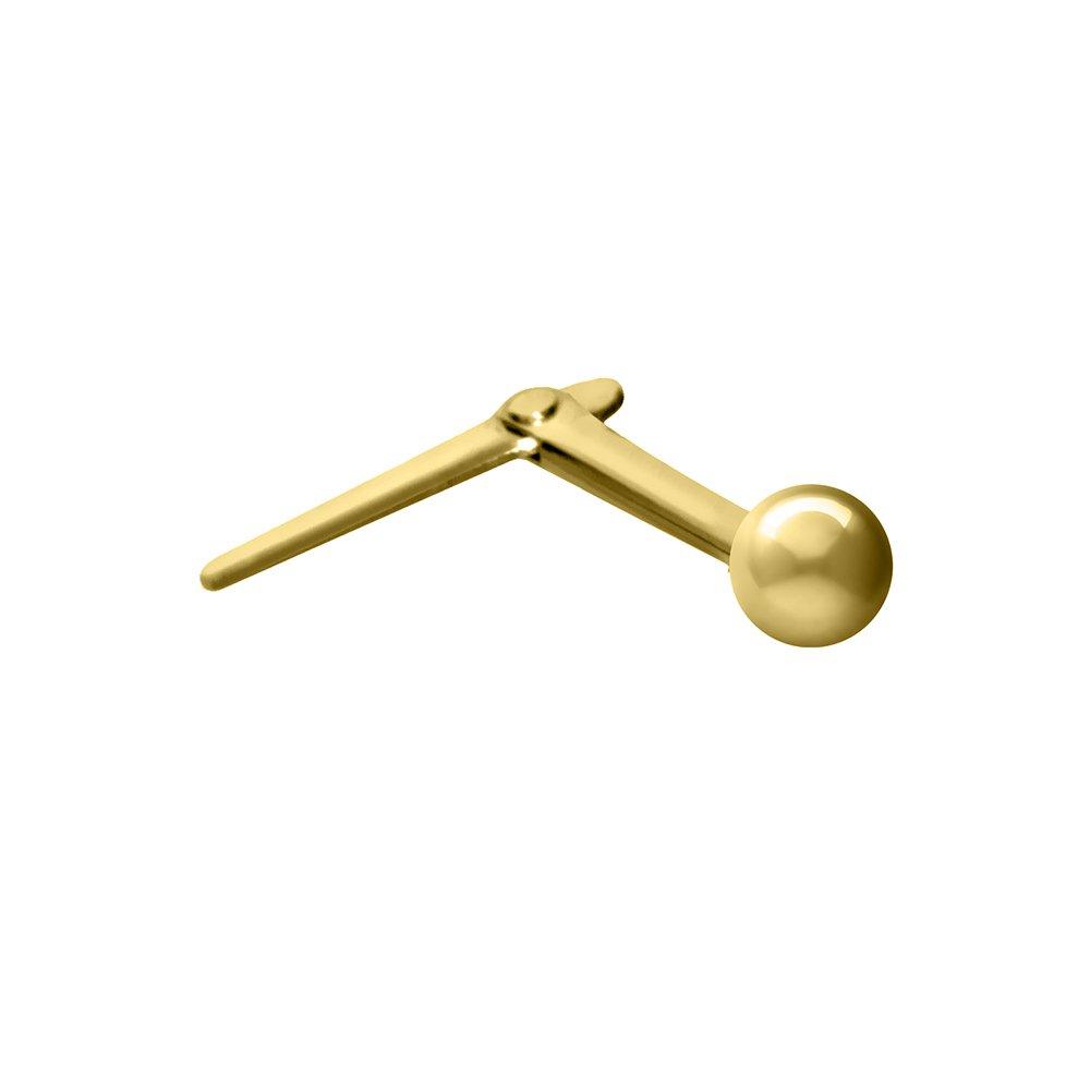 Jewellery | 9ct Gold Ball Andralok Hinged Nose Stud 2.5mm - JNS064 ...