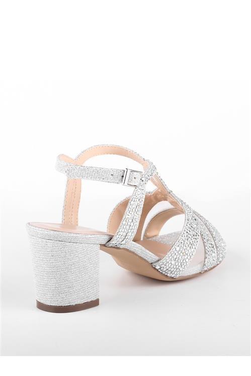 Silver block heel hot sale wide fit sandals