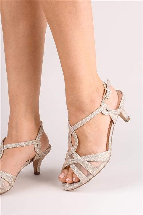 Barely There Block Heeled Sandals Wide | Fashion World