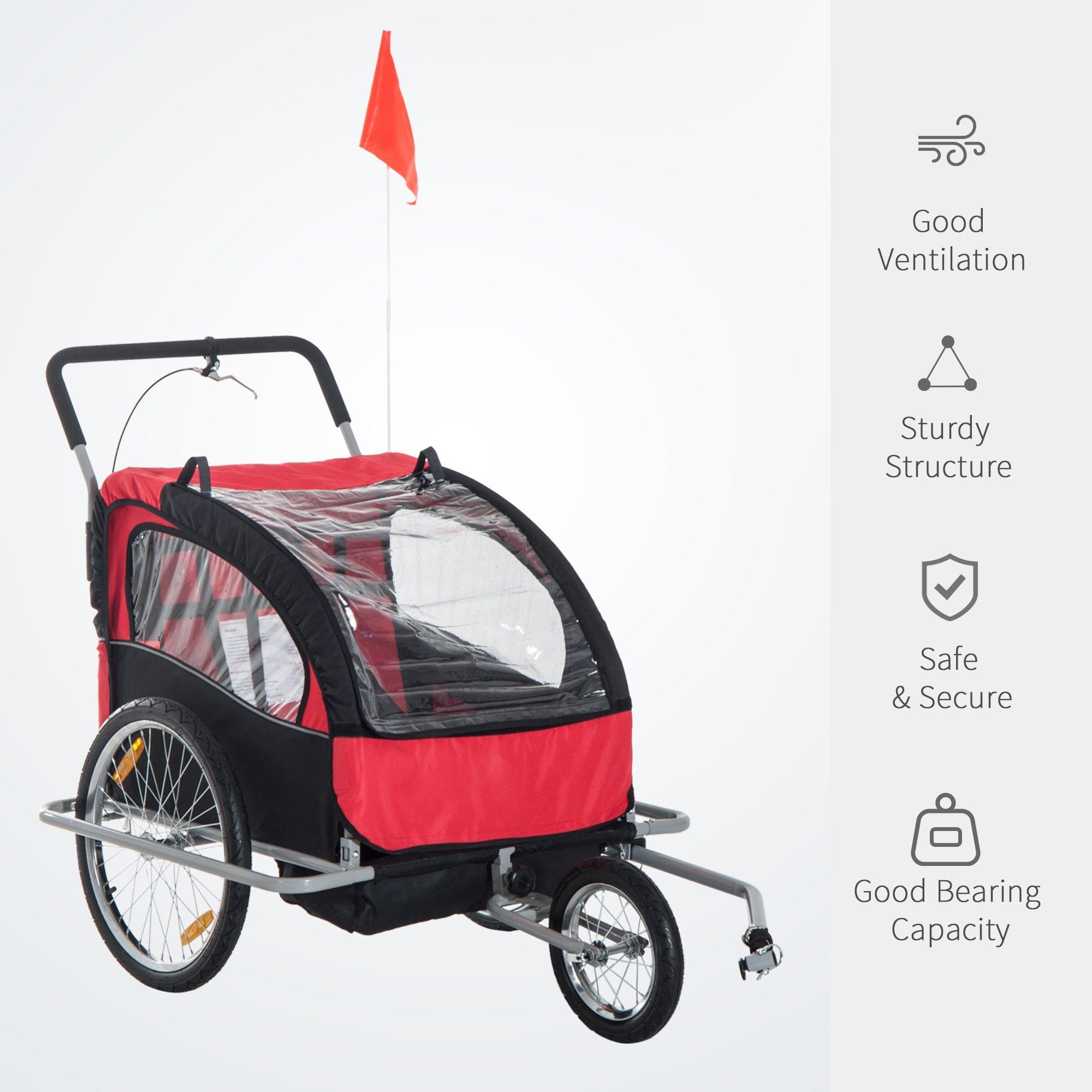 Homcom best sale bike trailer