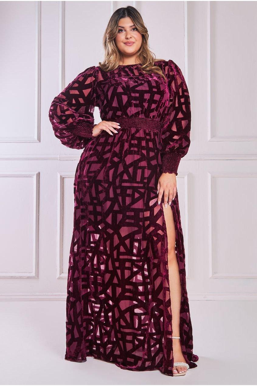 Banu Burnout Velvet Gown