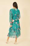 Yumi Green Crane Print Long Sleeve Wrap Midi Dress thumbnail 4