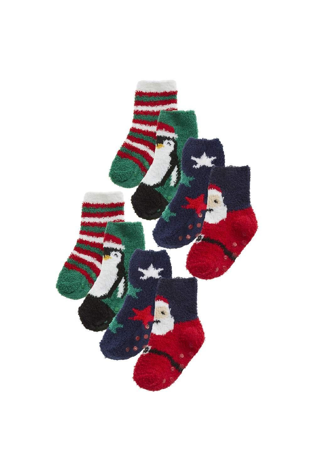 Underwear & Socks | 8 Pair Multipack Fluffy Socks | Warm Cosy Christmas ...