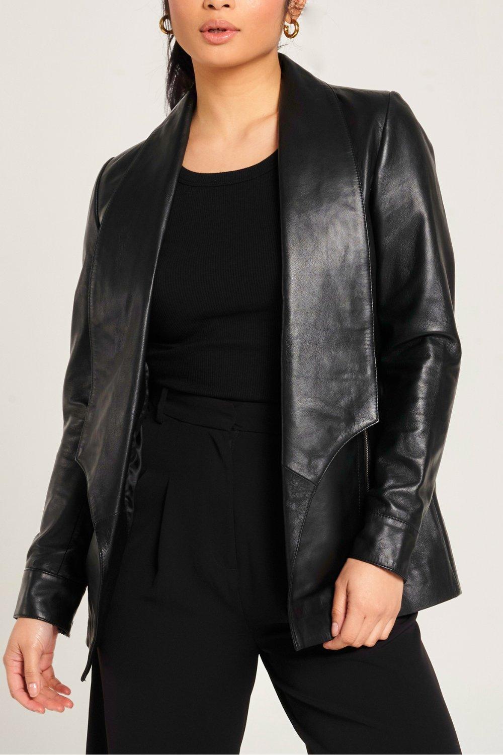 Wallis black outlet waterfall jacket