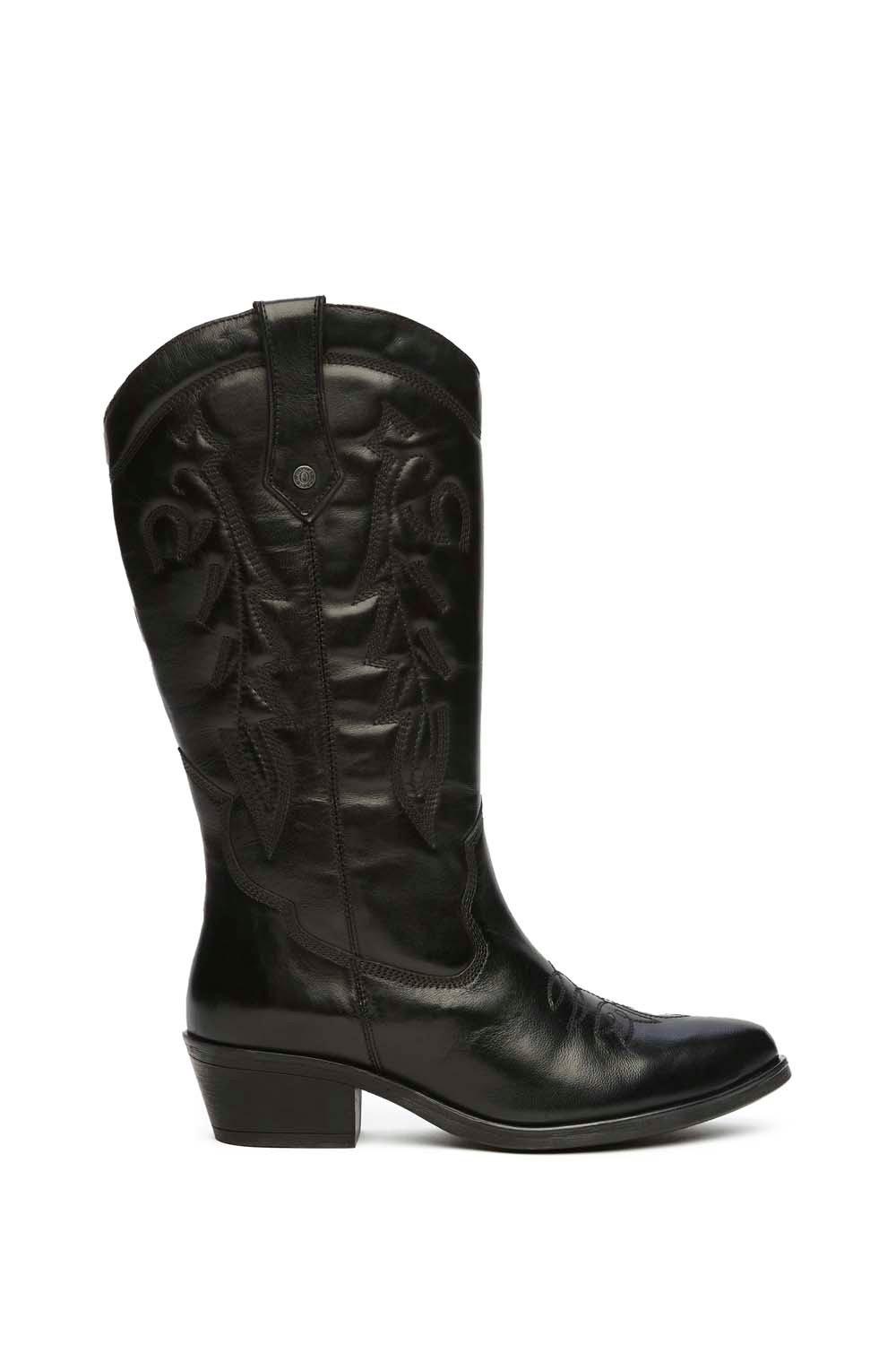 Womens leather hot sale cowboy boots