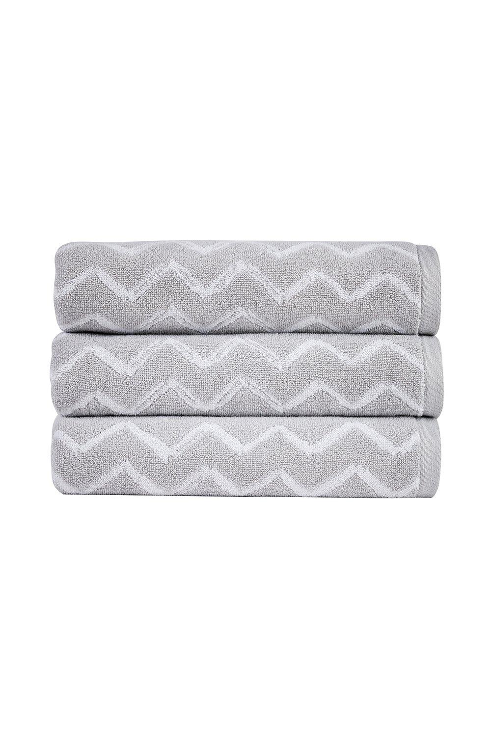 Black and white sale chevron bath towels