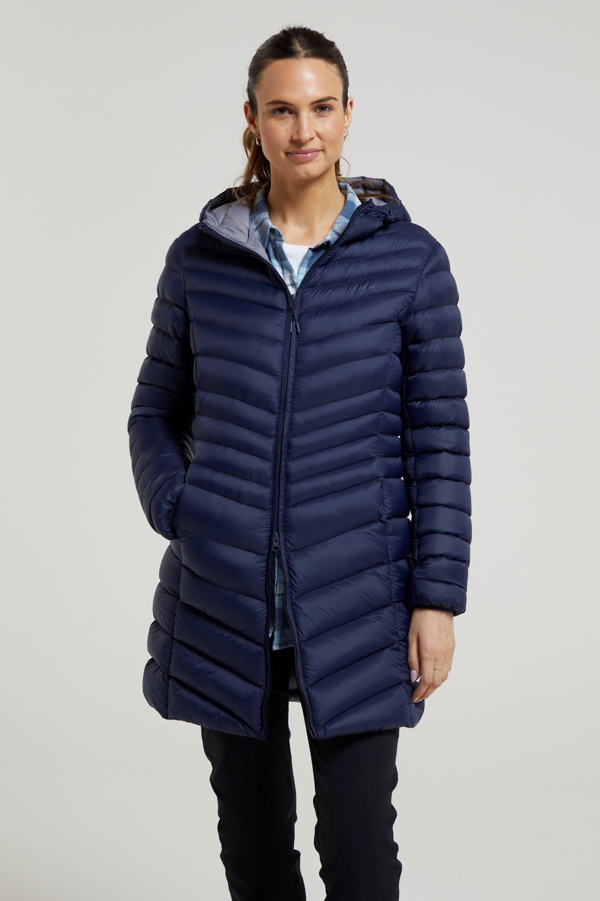 Buy Mountain Warehouse Florence Womens Long Jacket - Padded Winter Coat Jet  Black 8 at