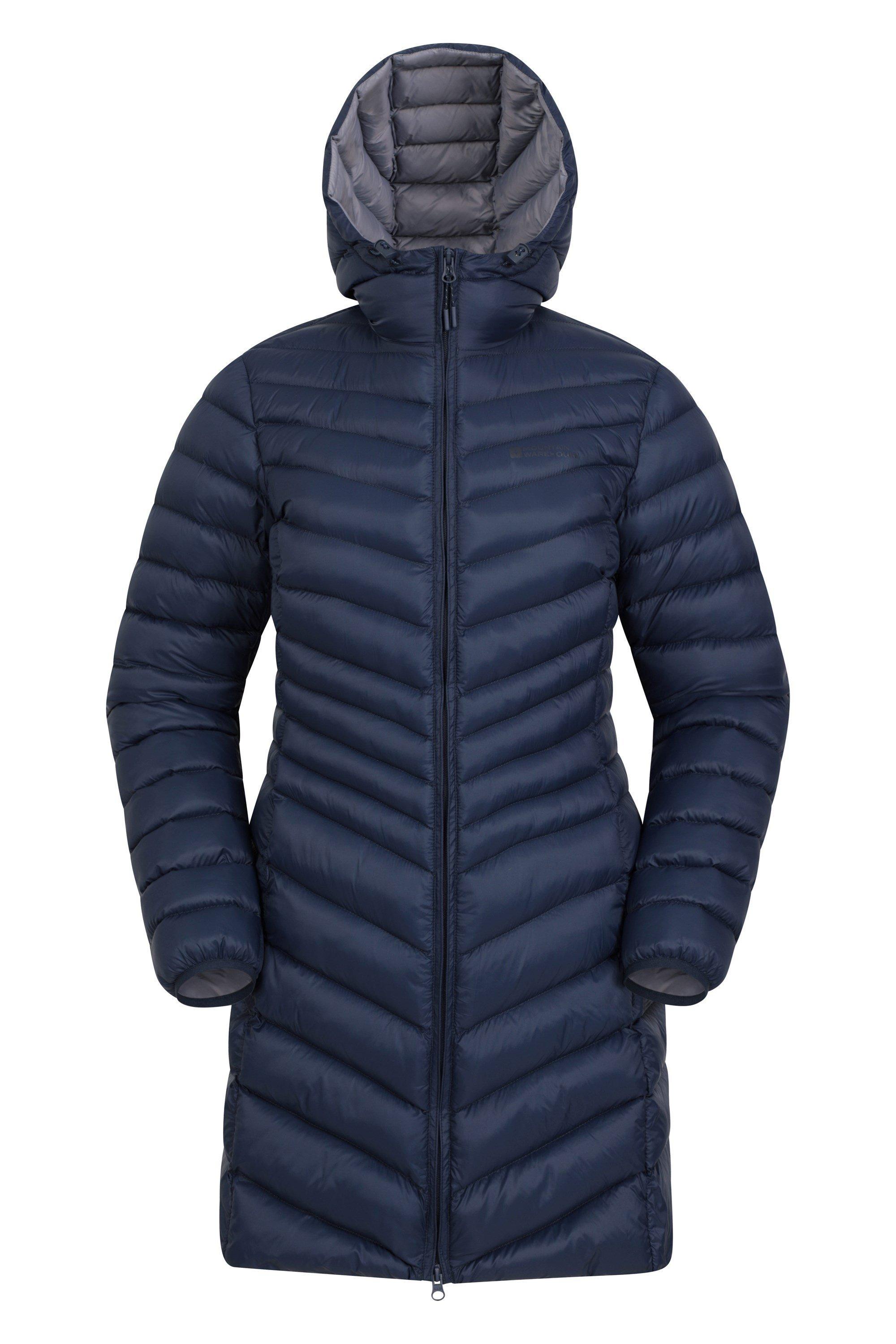 Buy Mountain Warehouse Florence Womens Long Jacket - Padded Winter Coat Jet  Black 8 at