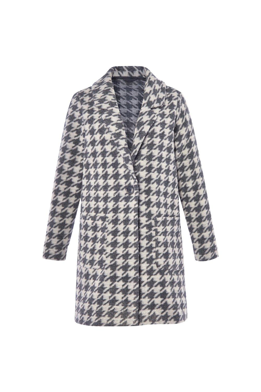 Jackets Coats The Beau Dogtooth Jersey Coatigan Cotton Traders
