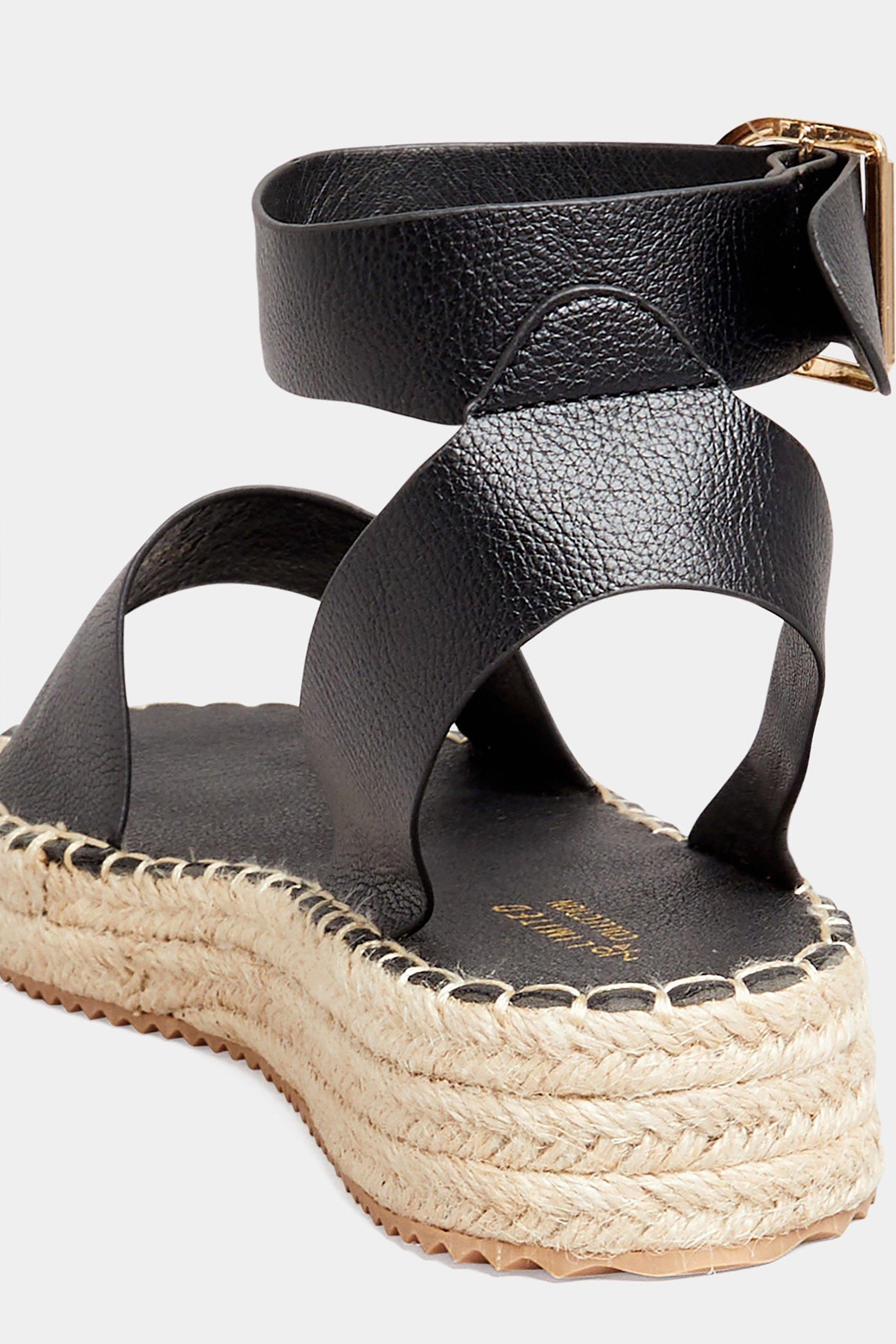 Flatform Espadrille Tie Up Sandals | boohoo IE