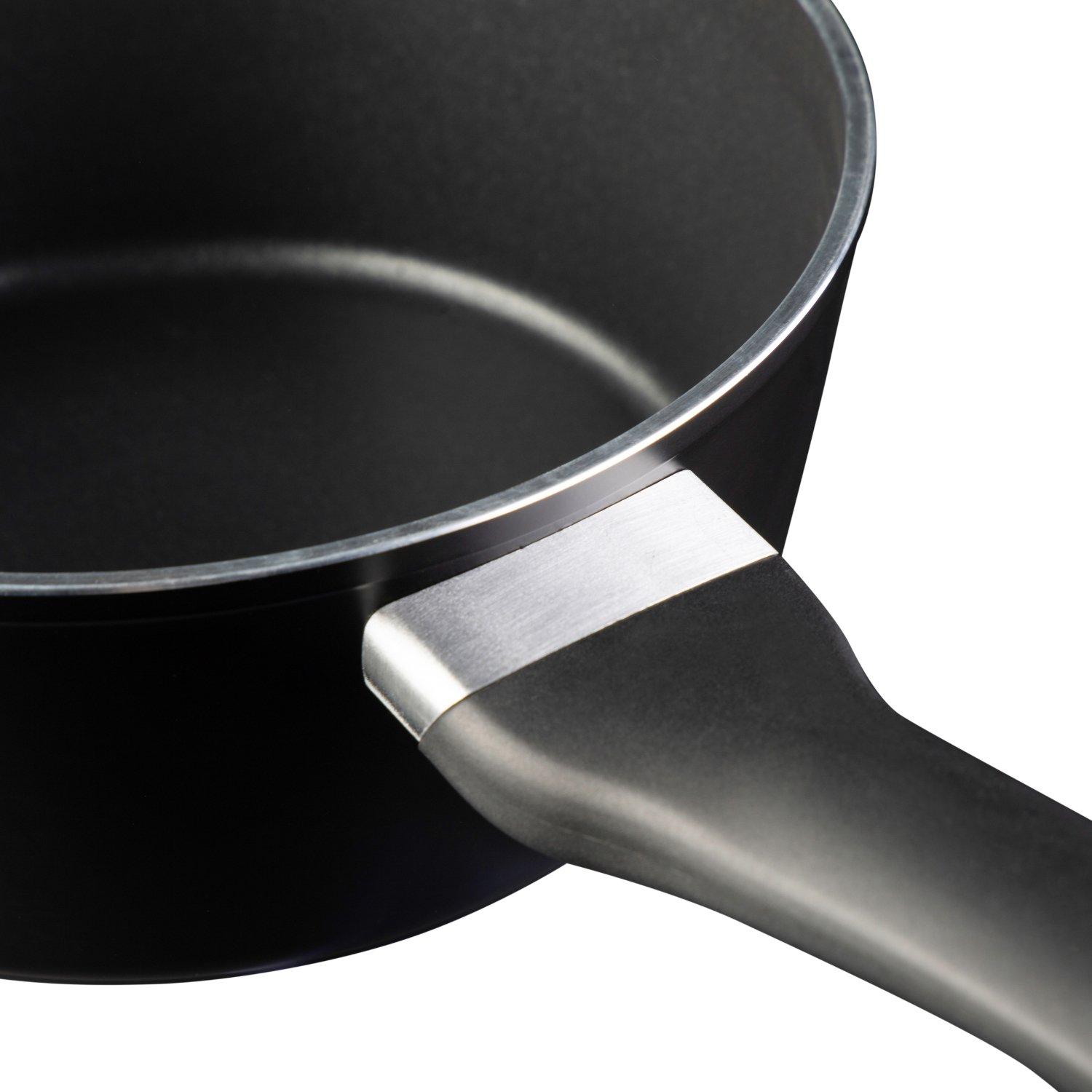 Masterchef Sauce Pan Wood Look Handle – Black – 18cm – 525873