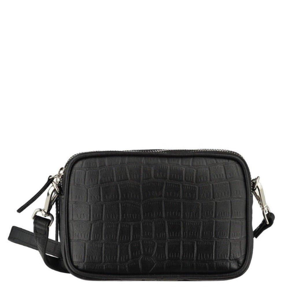 Black croc print bag hot sale