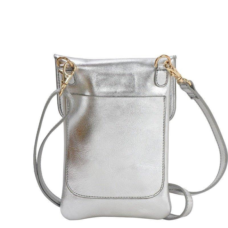 Clarks silver hot sale leather bag