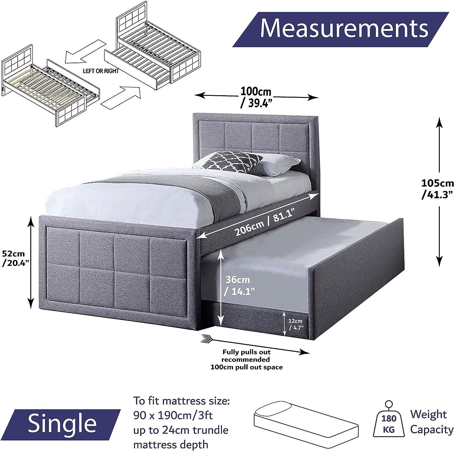 Single bed and pull deals out bed