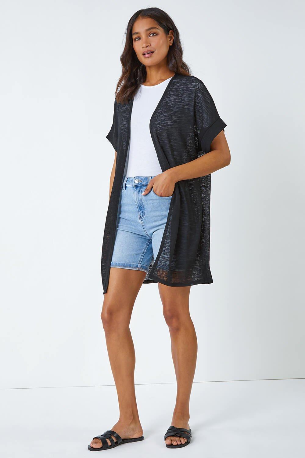 Jumpers Cardigans Short Sleeve Longline Cardigan Roman