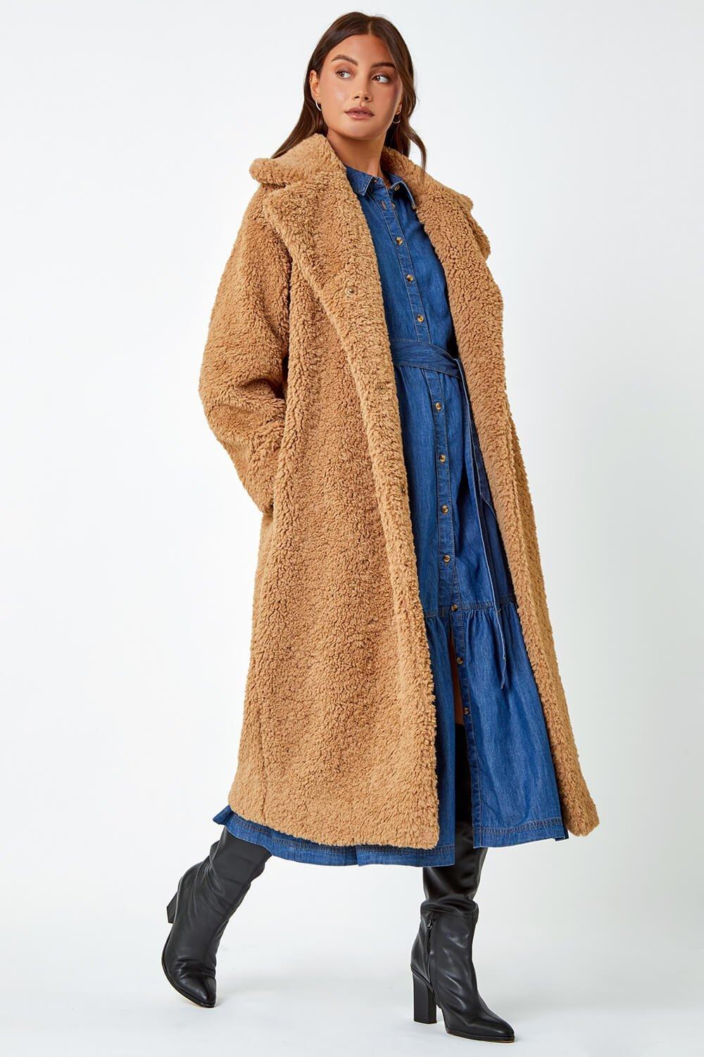 Miss selfridge shop teddy coat