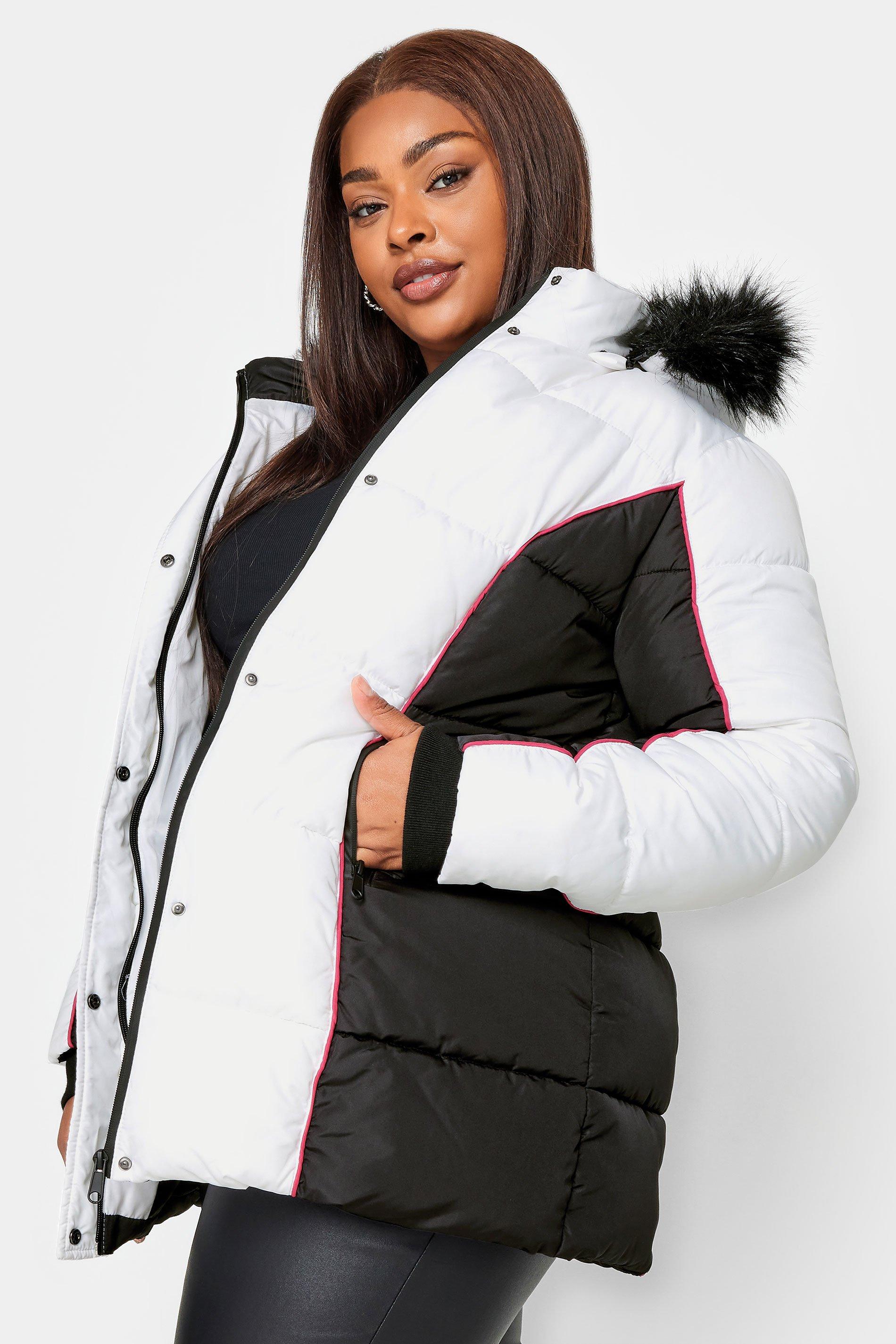 Womens puffer jacket hot sale with fur