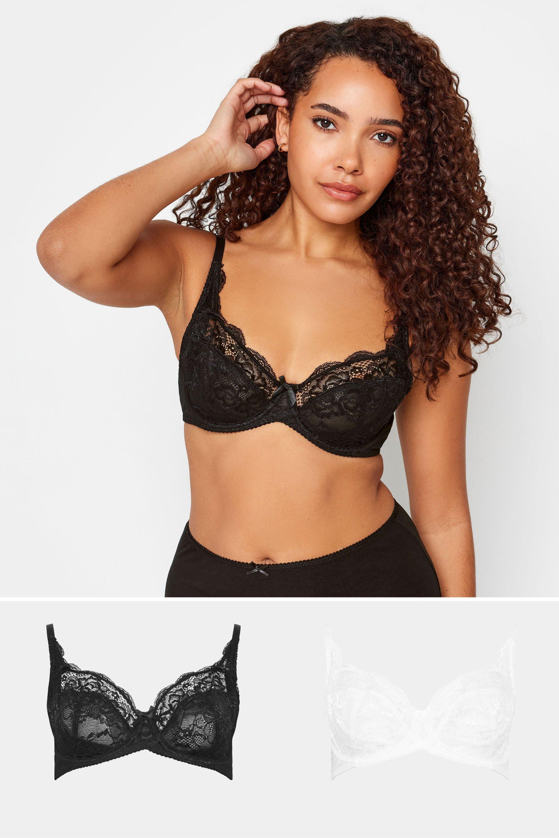 M&Co White Lace Non-Padded Floral Bra
