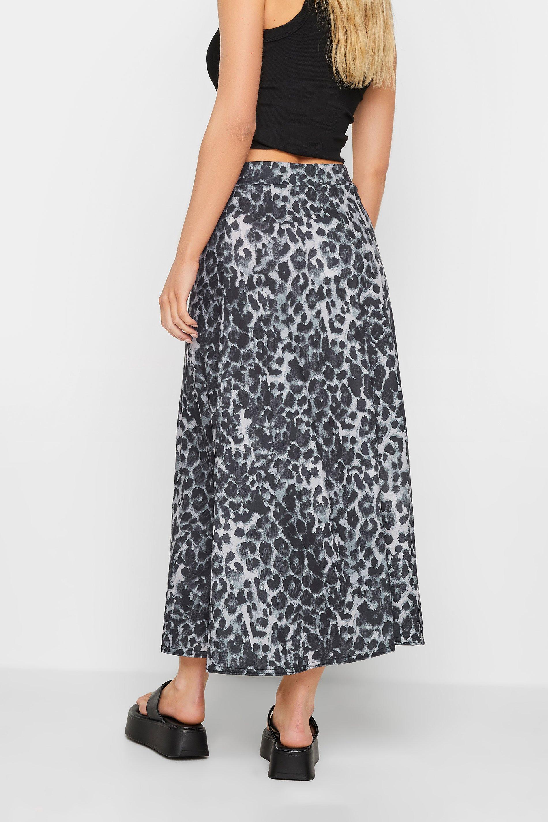 Petite leopard 2025 print maxi skirt