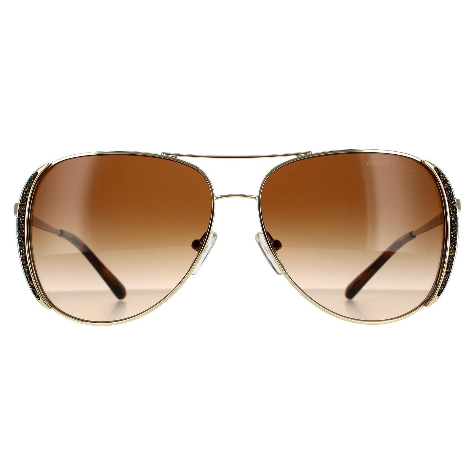 Michael kors 2024 gold aviator sunglasses