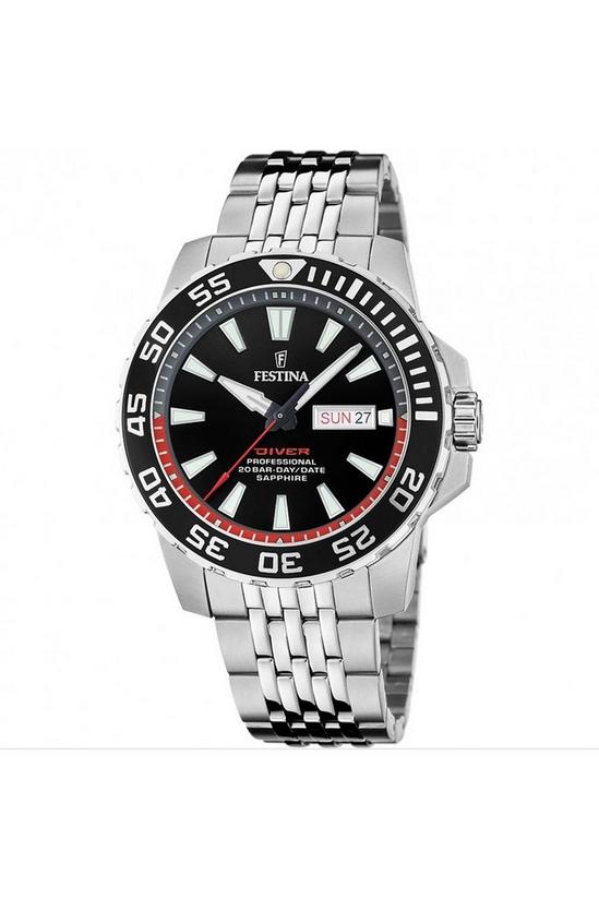 Festina Analogue Steel Diver F20661/3 Watch - Stainless | | Classic Watches Quartz