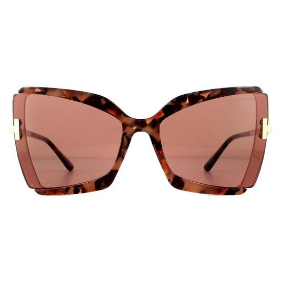 Tom Ford Fashion Marbled Brown Violet Sunglasses 1