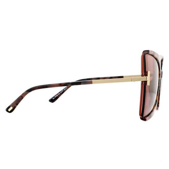Tom Ford Fashion Marbled Brown Violet Sunglasses 4