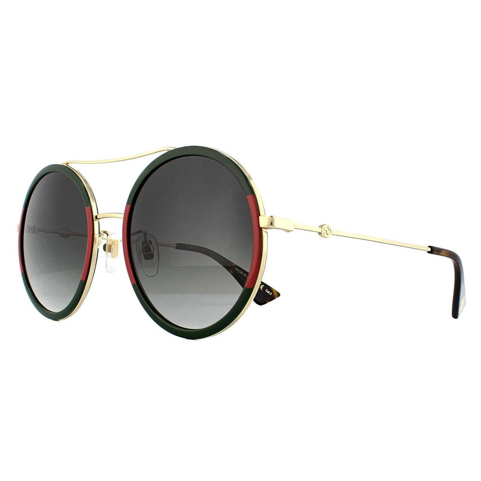 Gucci round red top and green sunglasses